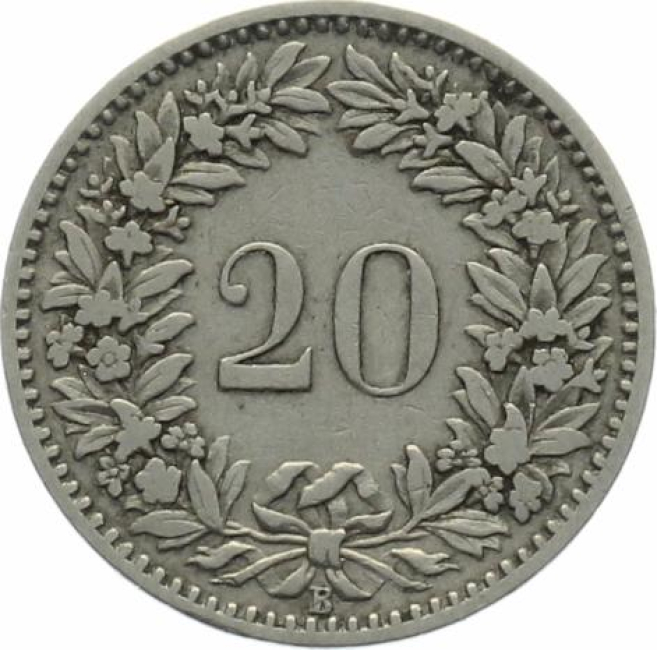 20 Rappen 1883 B